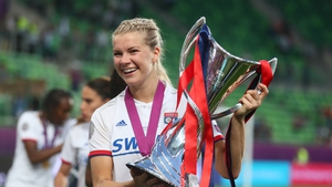 Hegerberg after helping Lyon to win the 2019 UEFA Women's Champions League