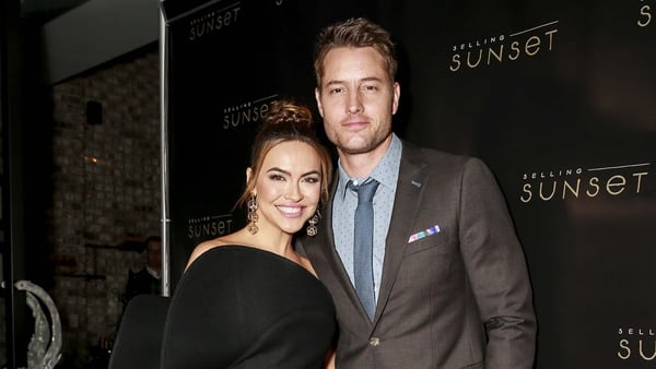 Chrishell Stause and Justin Hartley at the Selling Sunset launch party last year