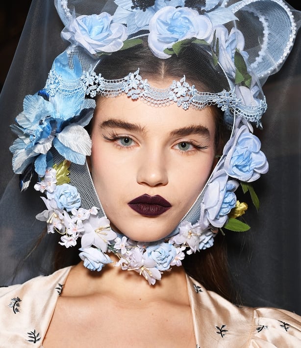 model backstage at Rodarte AW20