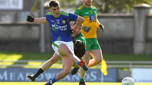 Sean O'Shea hits the back of the net for Kerry