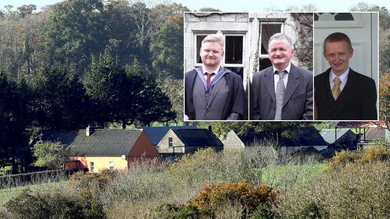 The
O'Sullivan farm and (L-R) Mark, Tadgh and Diarmuid O'Sullivan