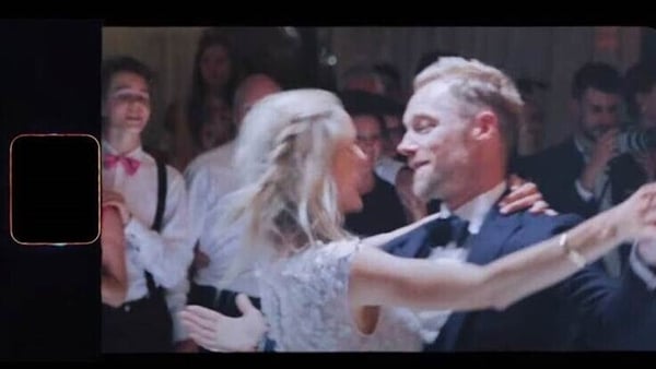 The couple walked down the aisle in August 2015 Screengrab: Ronan and Storm Keating