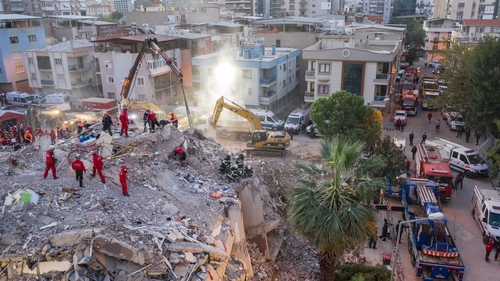 At least 20 buildings in the city of Izmir were destroyed