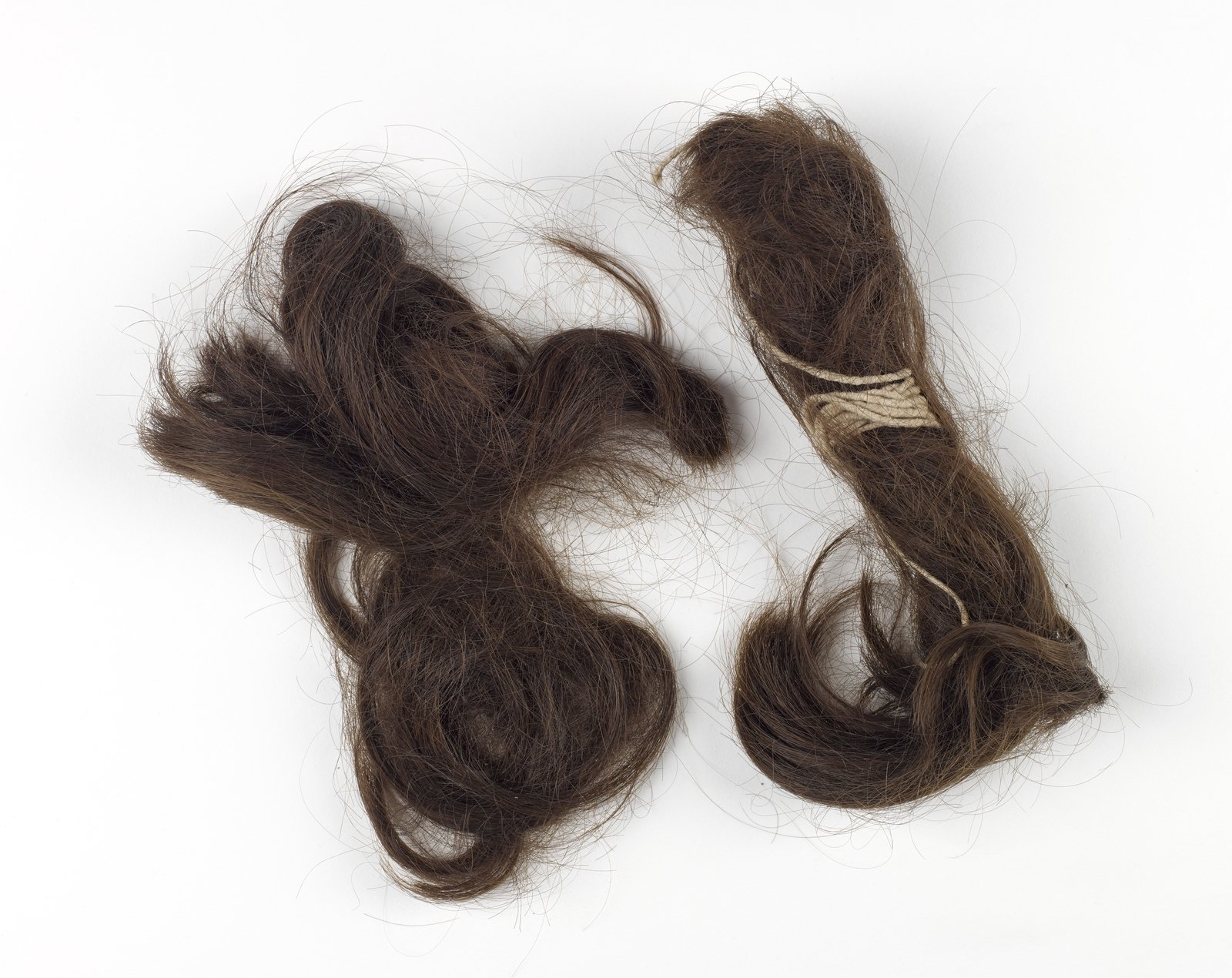 Image - Hair shorn by the IRA during the War of Independence, with letter to Mrs Barry. Image courtesy of the National Museum of Ireland