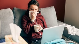 " Just because we can work from home when we are ill, it doesn't always mean that we should - and that includes logging on to our laptop or checking emails from the sick bed." Photo: Getty Images