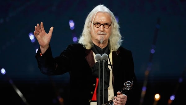 Billy Connolly receiving the Special Recognition Award at the UK's National Television Awards at London's O2 Arena in January 2016