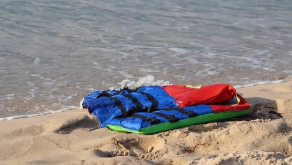 A lifejacket washed up on the Libyan coast (Pic: Hussein Ben Mosa/IOM 2020)
