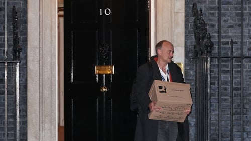 Dominic Cummings seen leaving Number 10 this evening