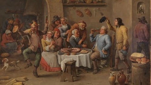 "Fighting against the prohibition of Christmas was a political act". Image: David Teniers II's Twelfth-night (The King Drinks)