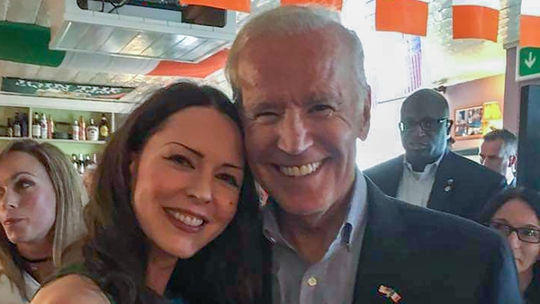 Patricia Treacy and Joe Biden during his visit to Ireland