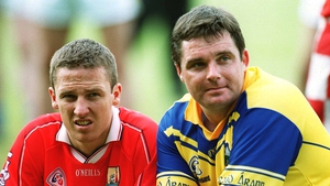 Declan Browne, left, and goalkeeper Philly Ryan react after Tipperary's Munster final replay defeat to Cork in 2002