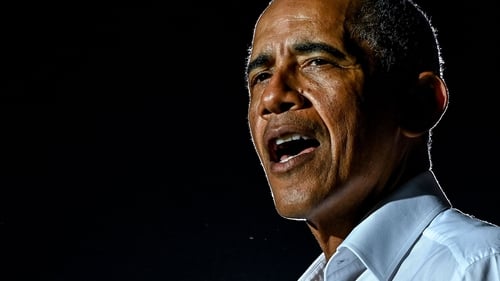 Former US President Barack Obama campaigns for Joe Biden in Miami, Florida, earlier this month
