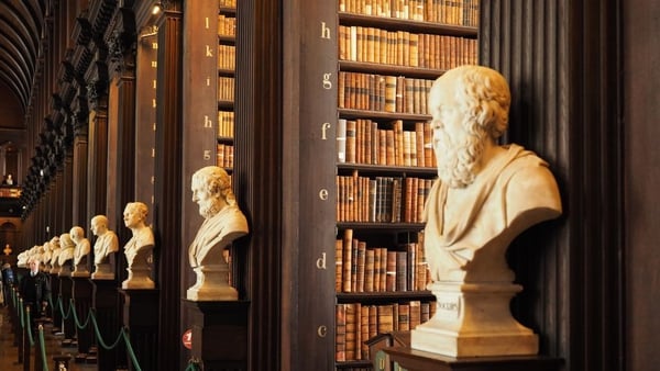 There are currently 40 marble busts - all of men - in the Long Room