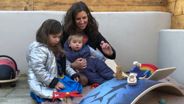 Vicky Noble with her daughter Daniela (4) and son Ruadhan (10 months)