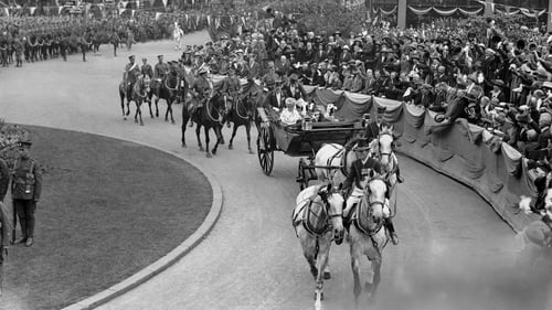 King George V and Queen Mary arrive for the opening of the Northern Ireland parliament in June 1921. Photo: Daily Mirror/ Mirrorpix/Mirrorpix via Getty Images
