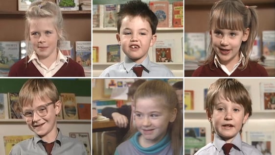 School children tell jokes, 1995