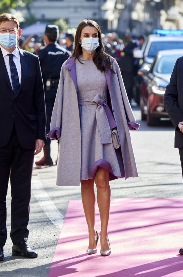 grey coat dress