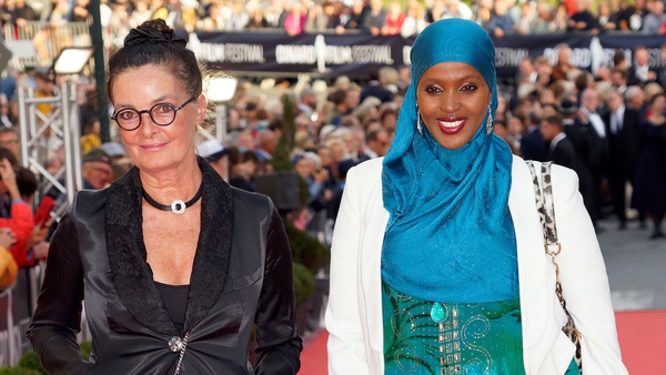 Writer-director Mary McGuckian and Ifrah Ahmed at the Dinard Film Festival in France in September 2019