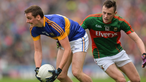 Conor Sweeney in action against Diarmuid O'Connor during the 2016 All-Ireland semi-final
