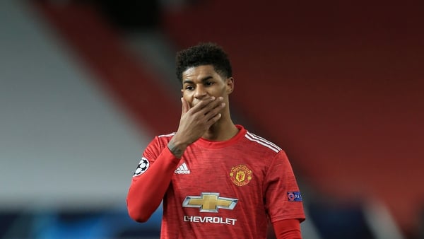 Rashford was forced off with a shoulder issue against PSG