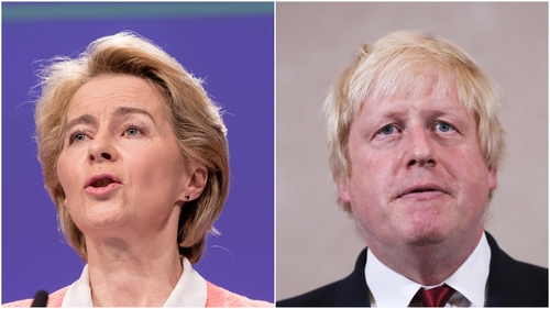 Both Ms Von der Leyen and Mr Johnson have agreed to speak again on Monday evening