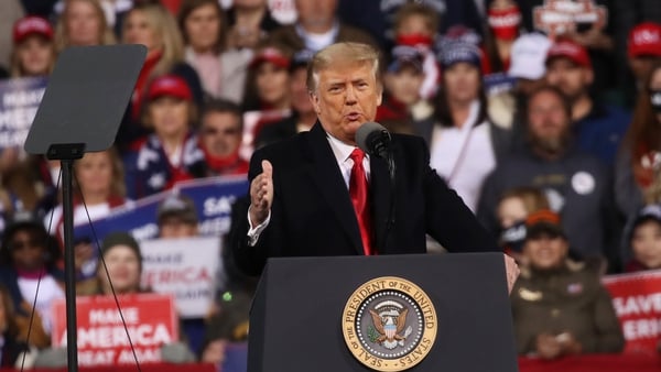 Donald Trump addressed a rally in Valdosta, Georgia