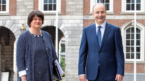 Arlene Foster requested a meeting with Taoiseach Micheál Martin (file image)