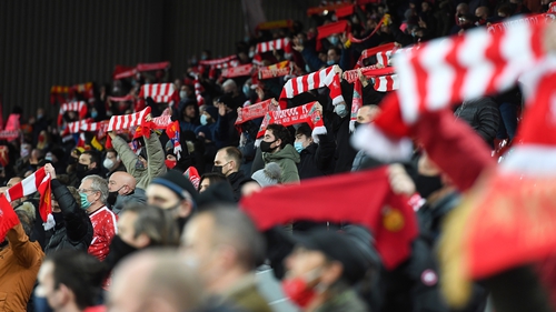 There were 1500 fans on the Kop for Liverpool's win over Wolves