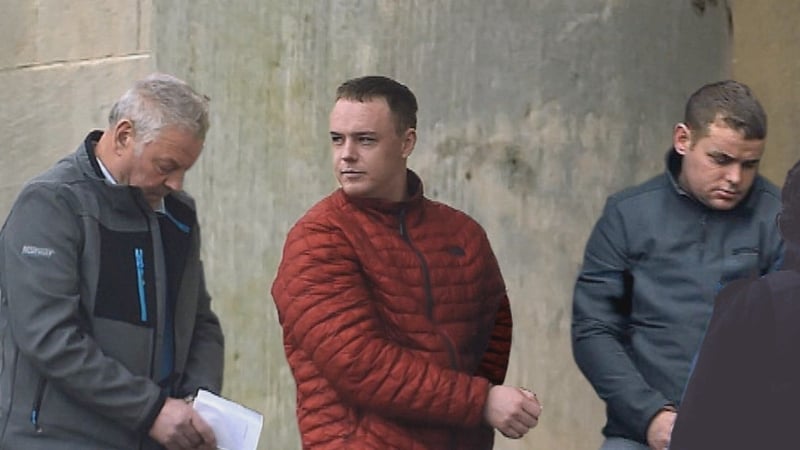 Luke
          O'Reilly, Darren Redmond and Alan O'Brien (L-R) are accused
          along with a man who cannot be named for legal reasons