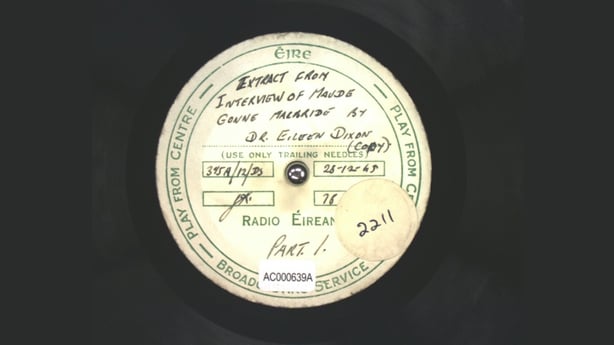 Acetate Disc Collection - Maud Gonne interview, 28 December 1945, QAC000639A