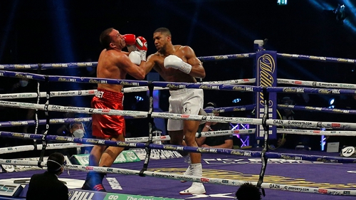 The big right upper-cut proved perfect for Anthony Joshua at Wembley