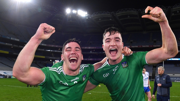 Sean Finn, left, and Kyle Hayes celebrate the win at Croke Park
