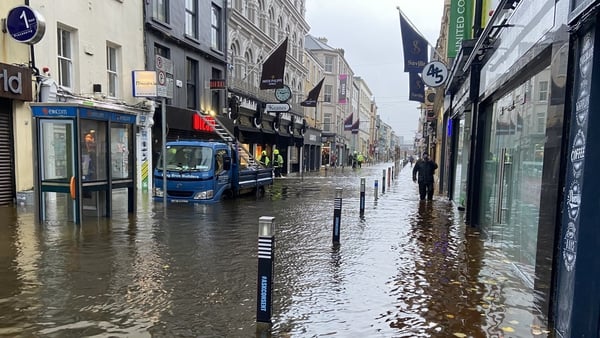 Flooding Oliver Plunkett Street in 2020