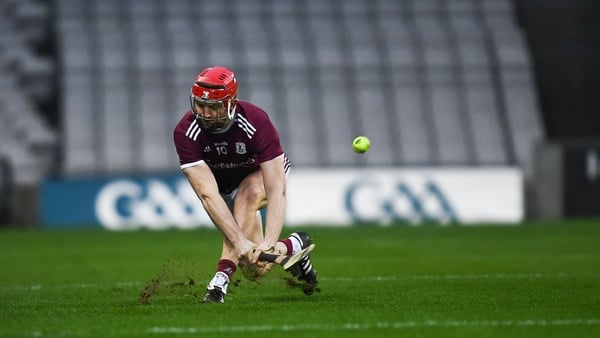 Joe Canning lands the first of four successful sideline cuts in the All-Ireland semi-final defeat to Limerick