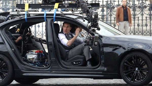 Tom Cruise on Mission Impossible 7 set