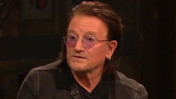 Bono on the Late Late Show last December