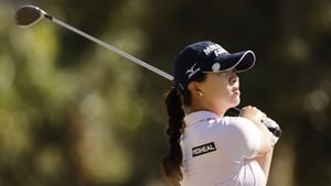 Sei-Young Kim of Korea plays her shot from the seventh tee