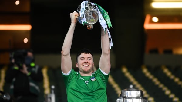 Limerick captain Declan Hannon lifts the Liam MacCarthy Cup
