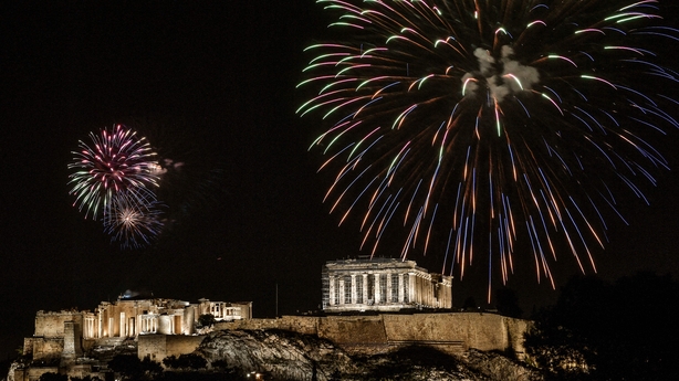 Acropolis New Year fireworks