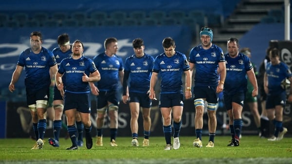 Leinster players react late in the second half against Connacht