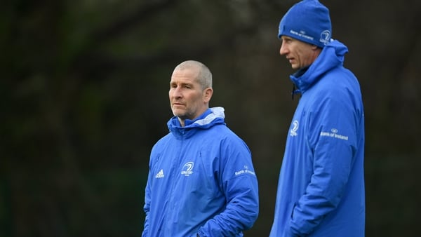Leo Cullen and Stuart Lancaster at training ahead of the Ulster game