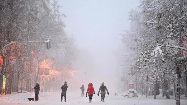 Madrid has been blasted by a heavy snow storm