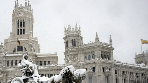 Madrid experienced its heaviest snowfalls since 1971 in what the AEMET weather agency described as 'exceptional and most likely historic' conditions caused by Storm Filomena
