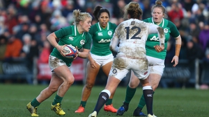 Cliodhna Moloney in action against England during the Six Nations last February