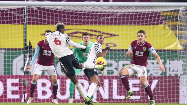 Paul Pogba's second-half volley proved the difference between the two sides at Turf Moor