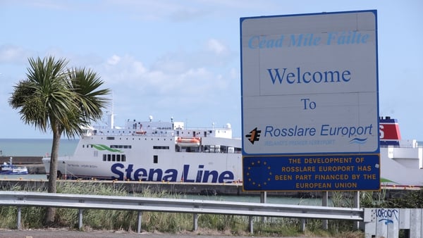 Activity between Rosslare and the UK fell by 34% last year.
