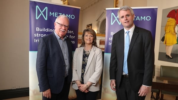 Joe O'Toole, Chair of the Metamo Credit Union Group; Anne King, Board Member of Metamo and Denis McCarthy, Fexco CEO