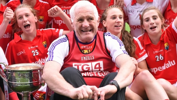 Eamonn Ryan with his Cork team after the 2015 All-Ireland final in 2015