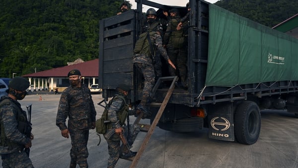 Guatemalan Army members were deployed to intercept Honduran migrants heading in a caravan to the US border last October