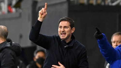 Frank Lampard gestures on the touchline